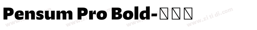Pensum Pro Bold字体转换